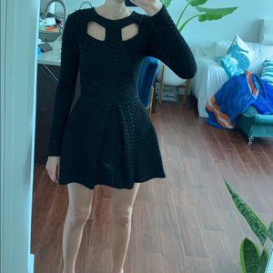 ALEXIS Barbara Skater Dress XS - Black